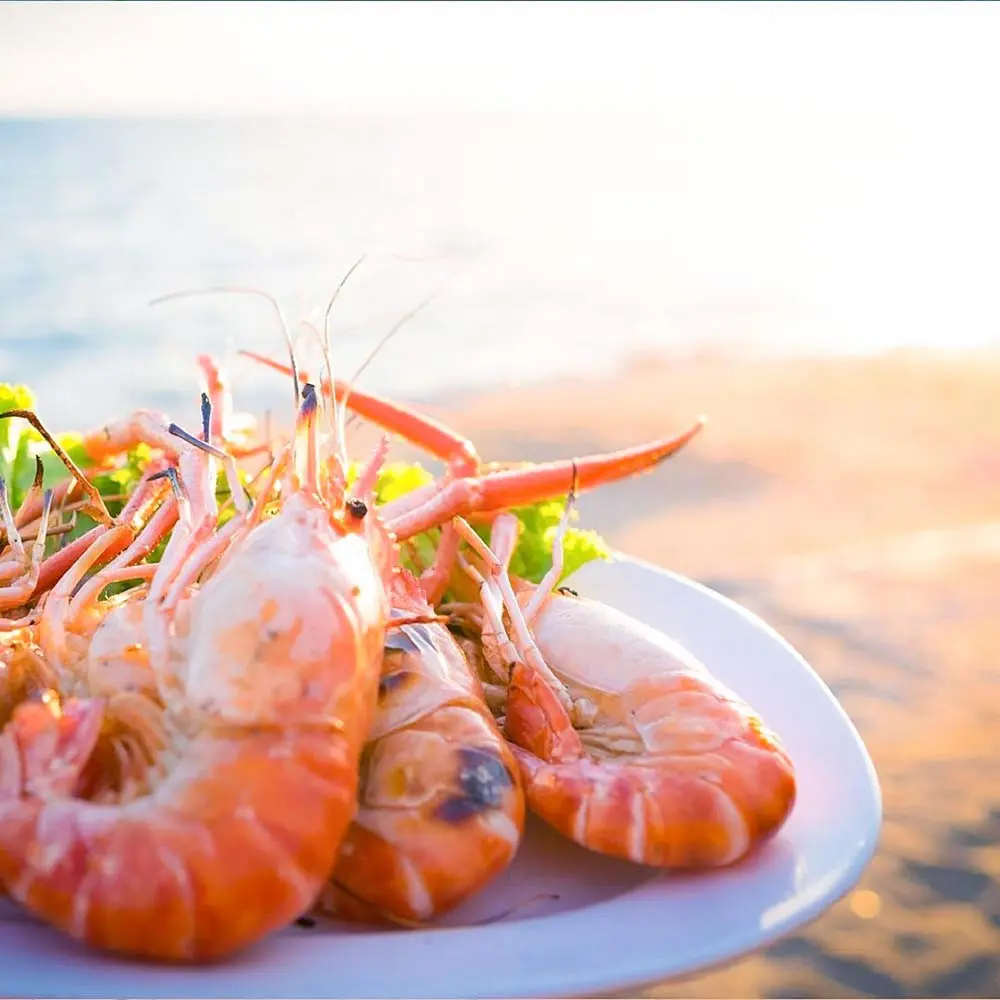 Shrimp prepared at Castaway's Restaurant at Playa Palmera